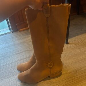 Jack Rogers Tan suede boots size 10